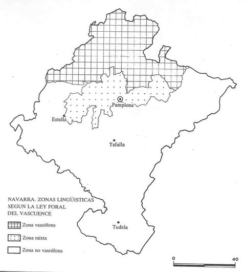 Official linguistic distribution in Navarra