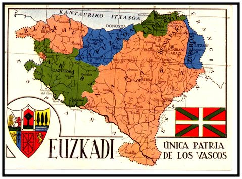 Map of the Basque provinces