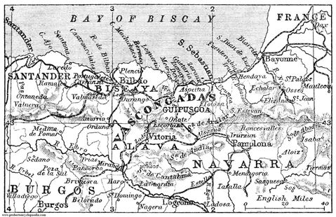 Map of Basque Country 1906