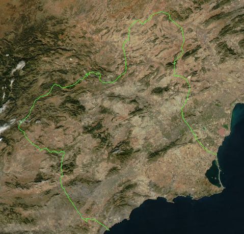 Region of Murcia satellite map