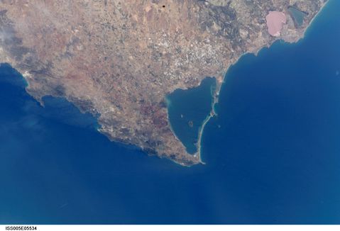 Satellite view of the Mar Menor