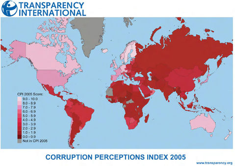 Corruption in the world 2005 