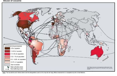 Cocaine consumption in the world