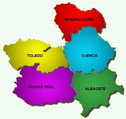 The provinces of Castile-La Mancha