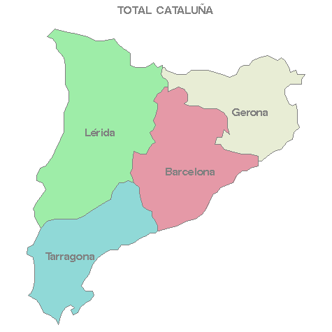 The provinces of Catalonia