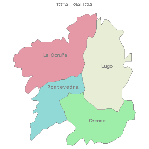 The provinces of Galicia