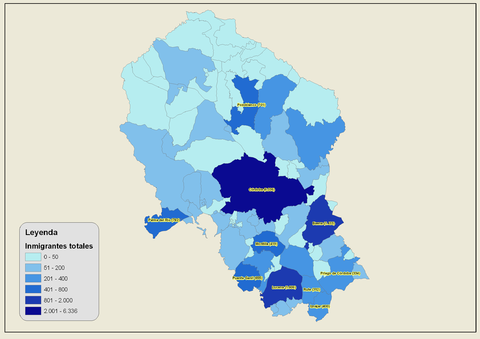 Inmigrantes en la Provincia de Córdoba 2007