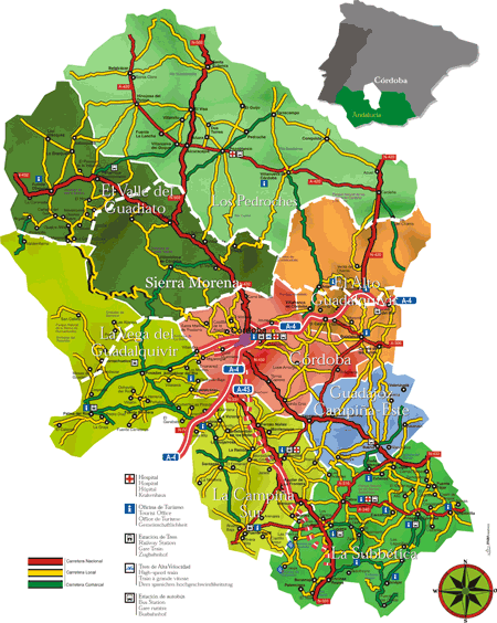 Map of the Province of Córdoba