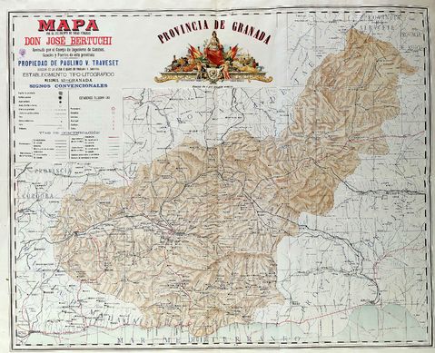 Mapa físico de la Provincia de Granada