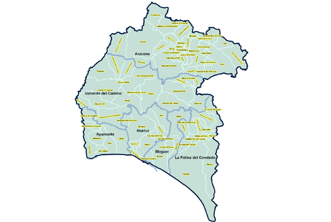 Municipal Districts and Judicial Parties of the Province of Huelva 2008