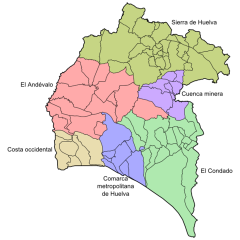 Comarcas of the Province of Huelva 2007