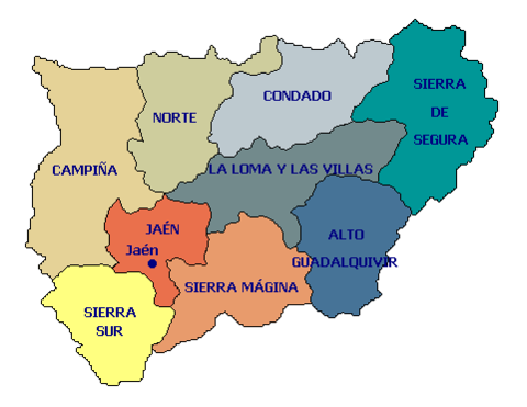 Comarcas of the Province of Jaén 2006