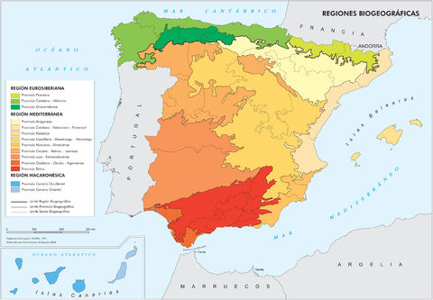 Biogeographic regions of Spain