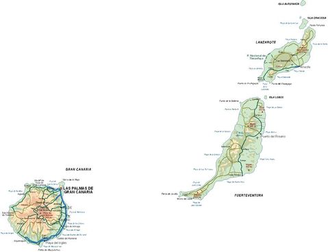 Mapa de la Provincia de Las Palmas