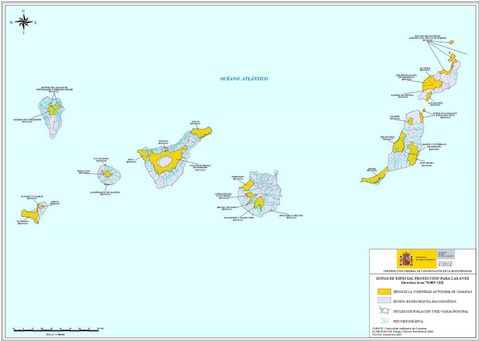 Special Protection Areas for birds in the Canary Islands