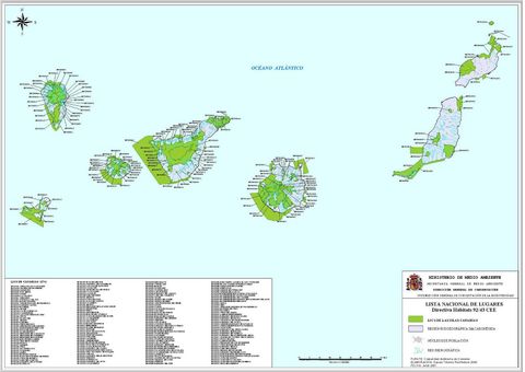 Lugares de Importancia Comunitaria en las Islas Canarias 2001