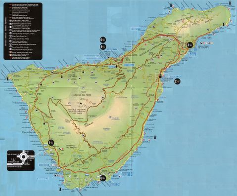 Tenerife Island tourist map