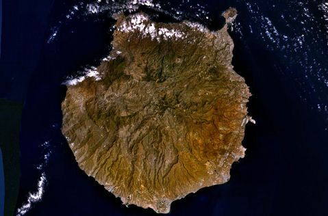 Imagen, foto satelite de la Isla Gran Canaria