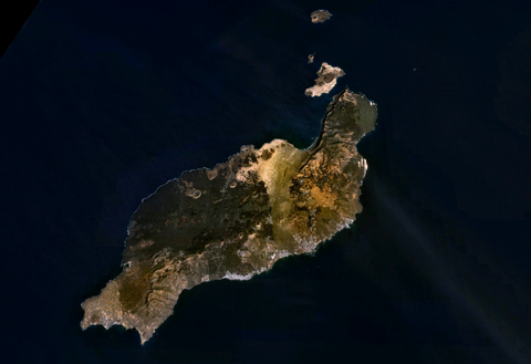 Lanzarote Island satellite image