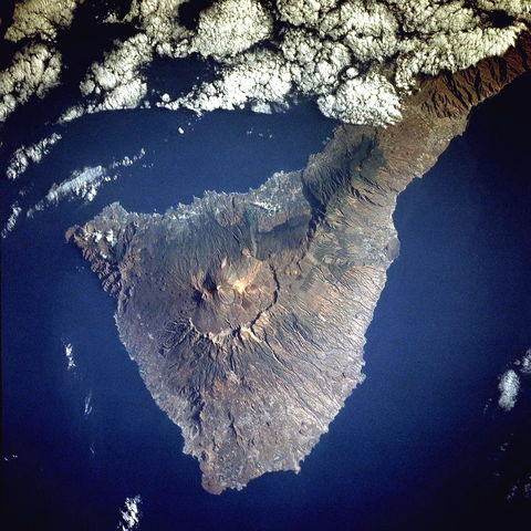 Imagen, Foto Satelite de la Isla de Tenerife