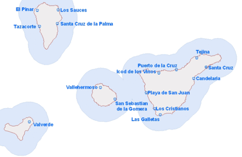 Province of Santa Cruz de Tenerife map