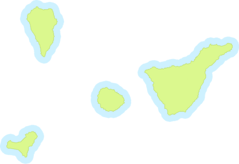 Province of Santa Cruz de Tenerife outline map