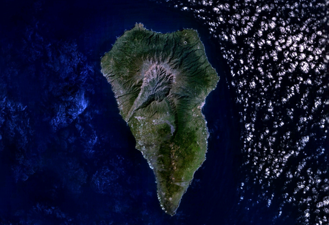 La Palma Island satellite image