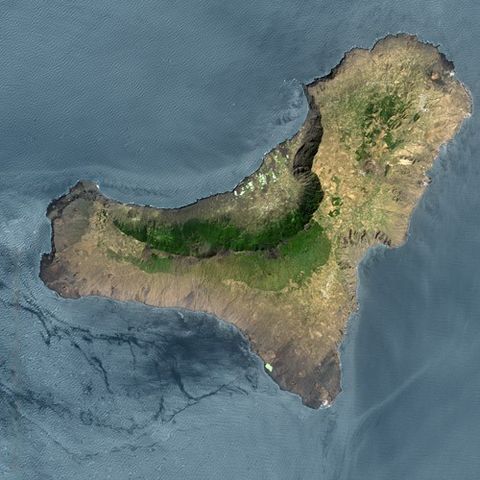 El Hierro Island satellite image