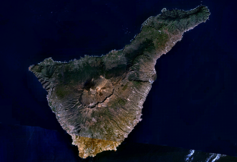 Tenerife Island satellite image