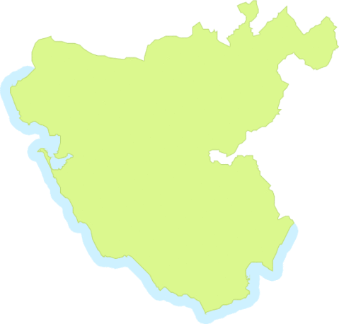 Province of Cádiz outline map