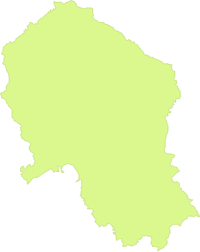 Province of Córdoba outline map