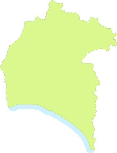 Province of Huelva outline map