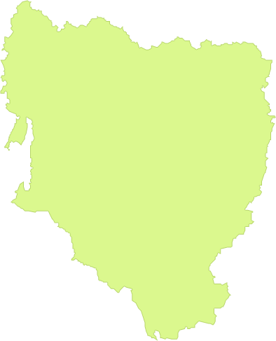 Mapa mudo de la Provincia de Huesca