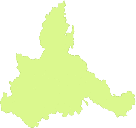 Province of Zaragoza outline map