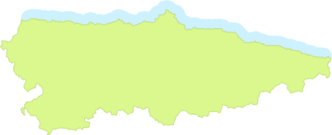 Asturias outline map