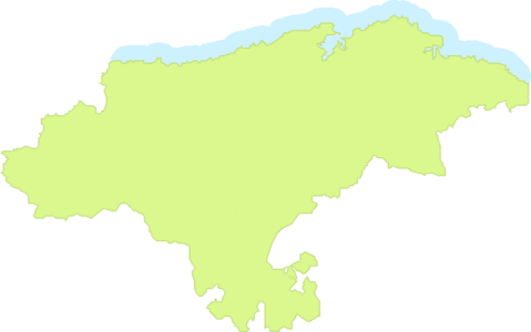 Mapa mudo de Cantabria