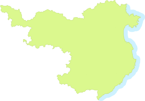 Province of Girona outline map