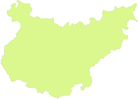 Province of Badajoz outline map