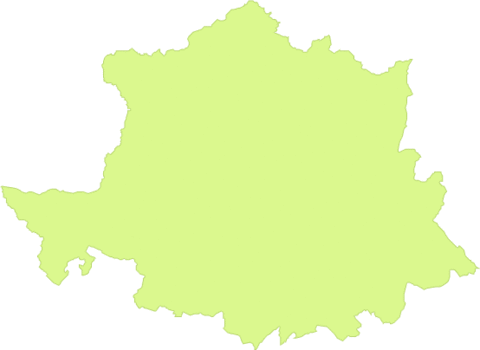 Province of Cáceres outline map