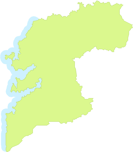 Province of Pontevedra outline map