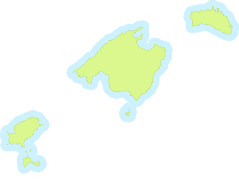 Balearic Islands outline map