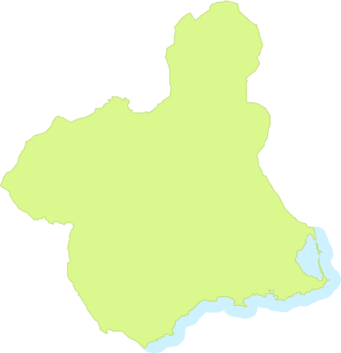 Region of Murcia outline map