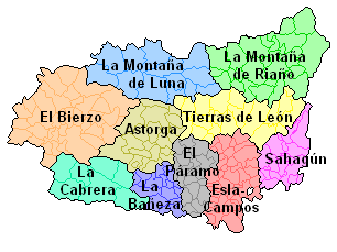 Comarcas of the province of León 2006