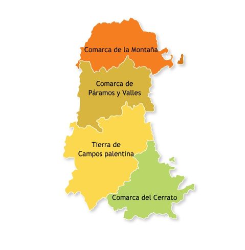 Comarcas administrativas de la Provincia de Palencia