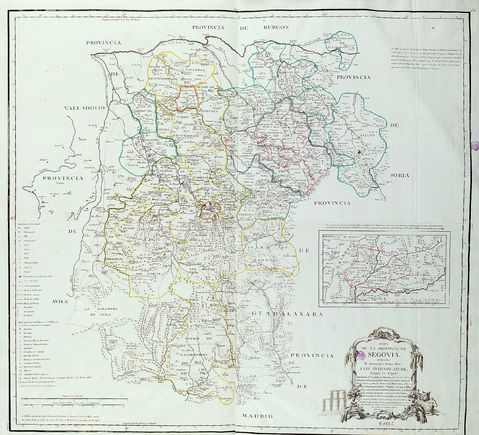 Mapa de la Provincia de Segovia 1773