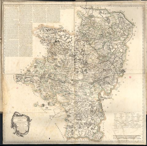 Geographical map of the province of Soria 1783