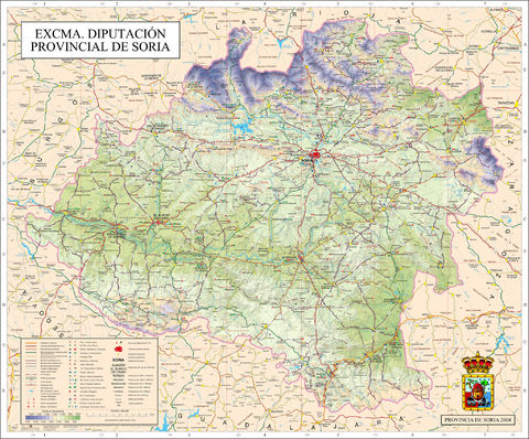 mapa fisico soria Mapa de Soria | Gifex