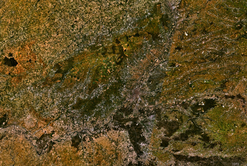 Satellite view of the Province of Valladolid