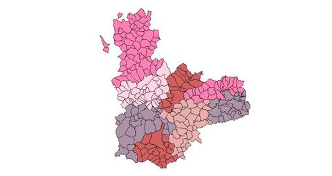 Mapa comarcal de la Provincia de Valladolid 2010