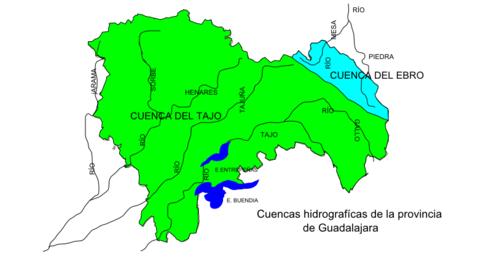 Cuencas hidrográficas de la Provincia de Guadalajara 2008